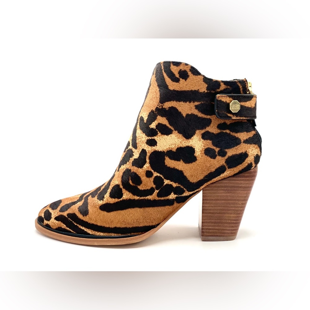 NEW - Louise Et Cie - Leopard Calf Hair Leather Booties Size: 8.5